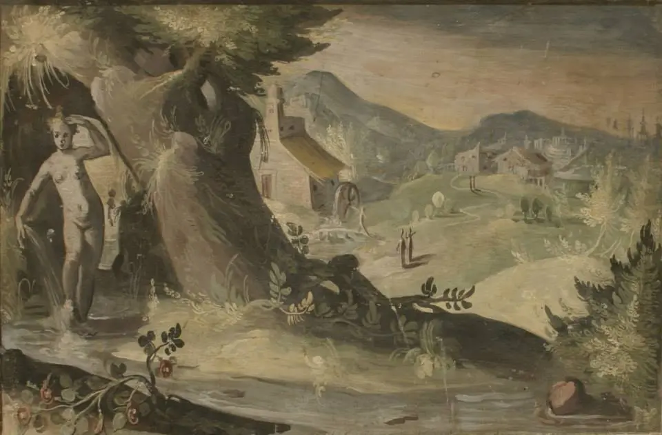 Fresco inside Palazzo Celsi